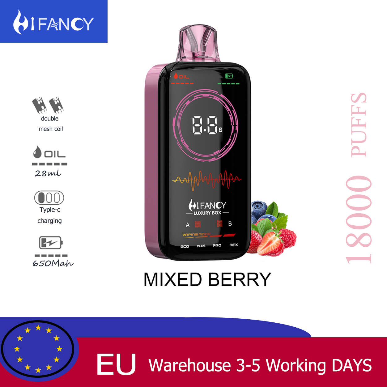 HiFancy Luxury Box 18000 Disposable vape Mixed Berry – HIFANCY