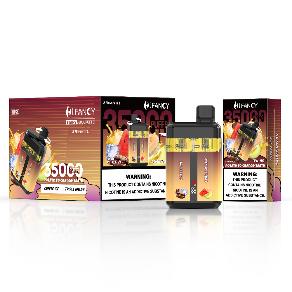 HiFancy Twins 35000 Jednorazowe Vape Coffee Ice & Triple Melon – HIFANCY